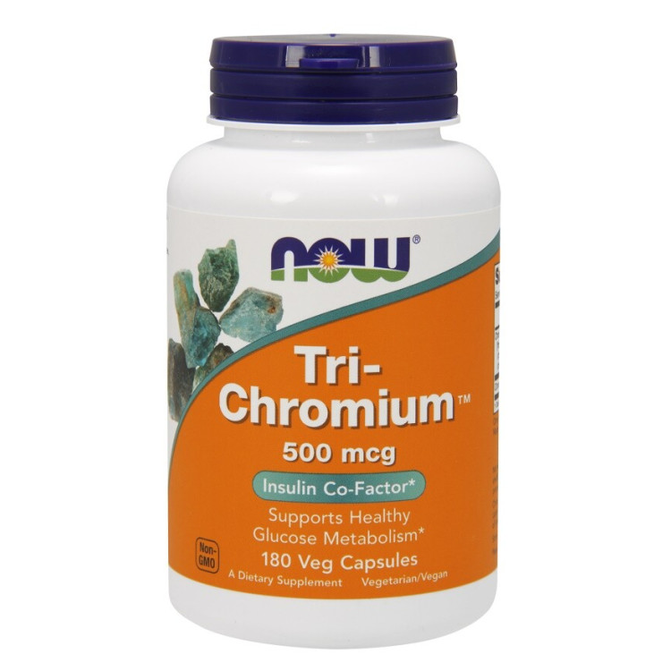Now Foods Tri-Krom, 500 mcg, 180 kapslar