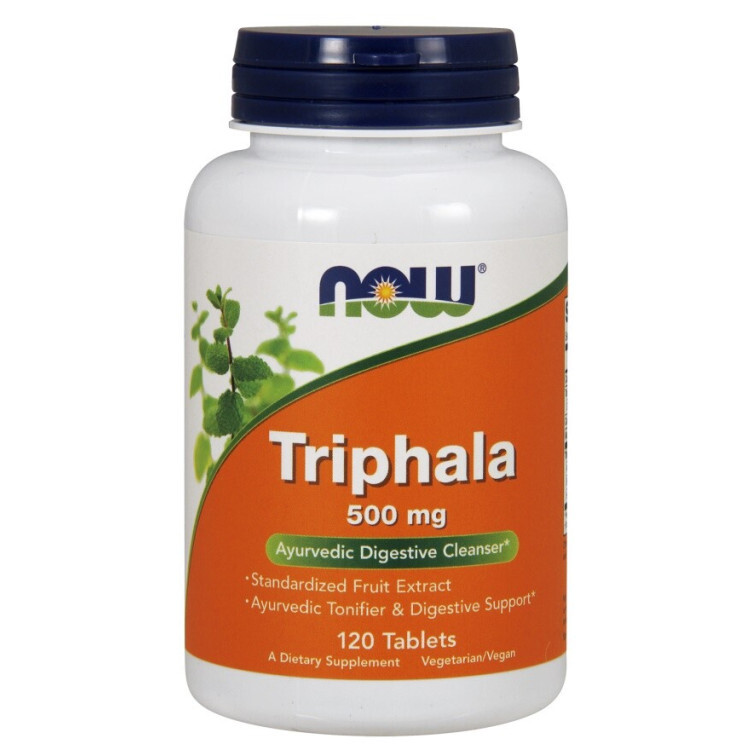 Now Foods Triphala, 500 mg, 120 tabletter