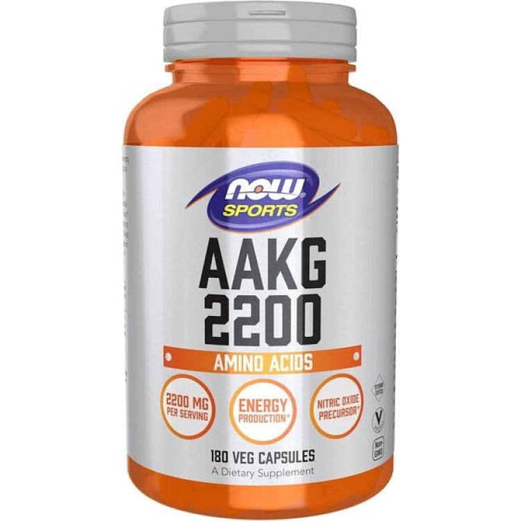 Now Foods AAKG 2200, 180 kapslar