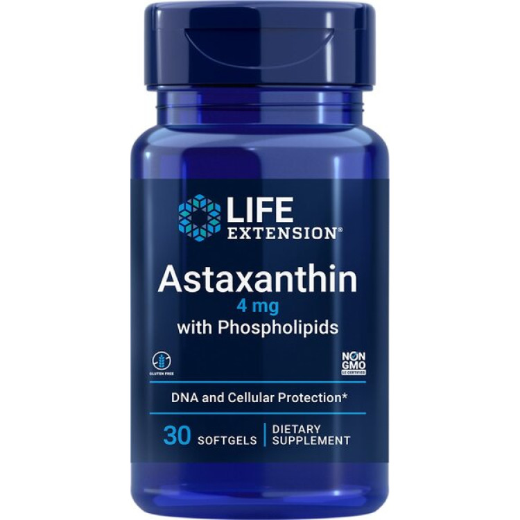 Life Extension Astaxanthin med Phospholipids, 4 mg, 30 kapslar