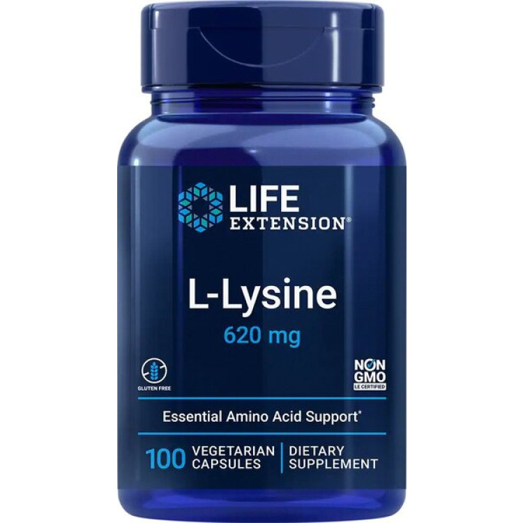 Life Extension L-Lysin, 620 mg, 100 kapslar
