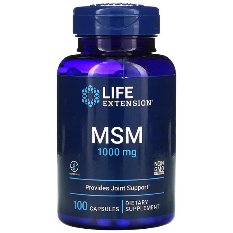 Life Extension MSM, 1000 mg, 100 kapslar