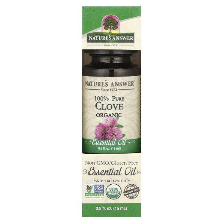 Nature's Answer 100% Ren Nejlika Eterisk Olja, 15 ml