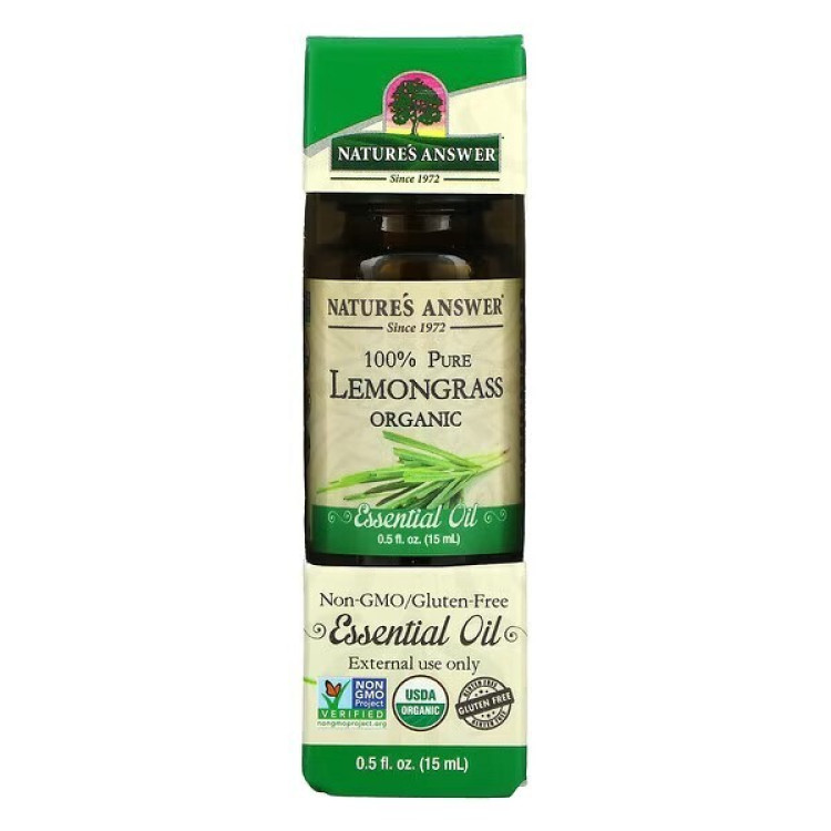 Nature's Answer 100% Ren Citrongräs Eterisk Olja, 15 ml