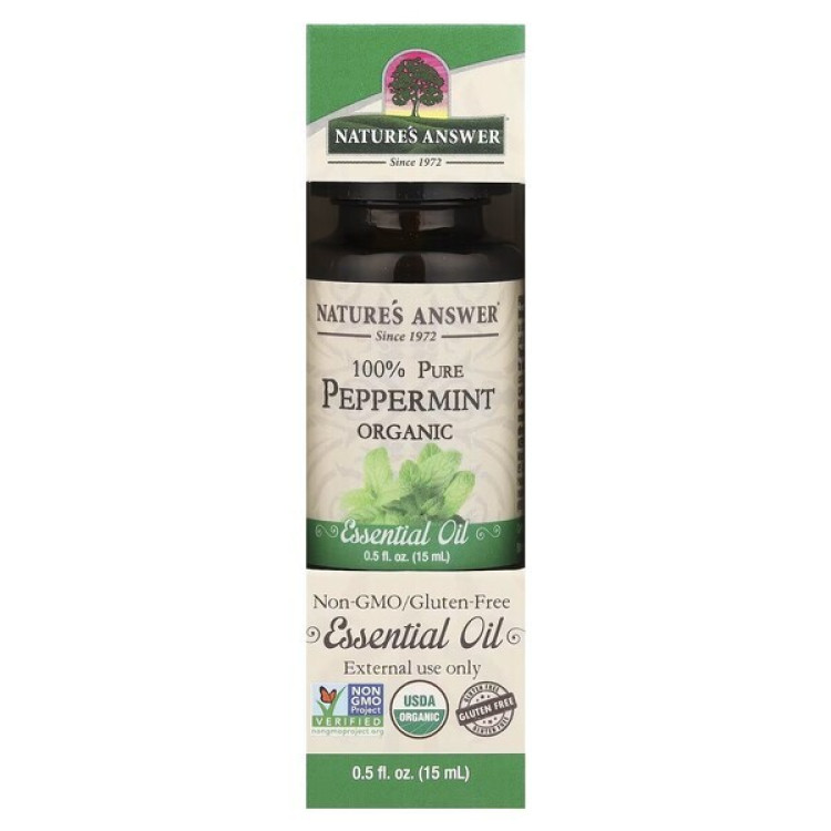 Nature's Answer 100% Ren Pepparmynta Eterisk Olja, 15 ml