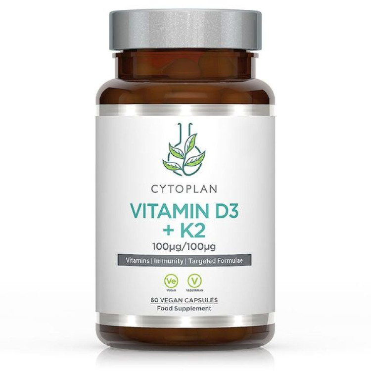 Cytoplan Vitamin D3 + K2, 60 kapslar