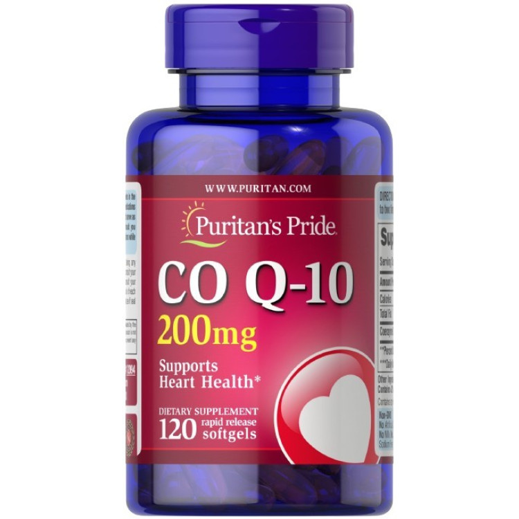 Puritans Pride CoQ10, 200 mg, 120 kapslar