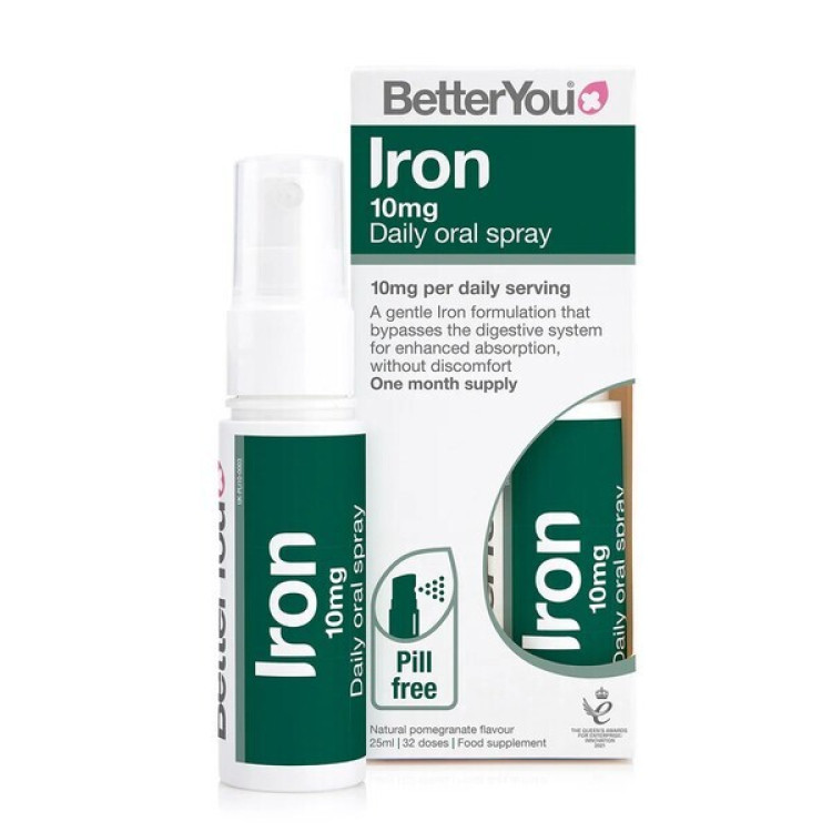 BetterYou Jarn 10 mg Daglig Munspray, Granatäpple, 25 ml