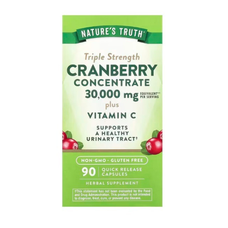 Nature's Truth Tripple Styrka Tranbär Koncentrat med Vitamin C, 90 kapslar