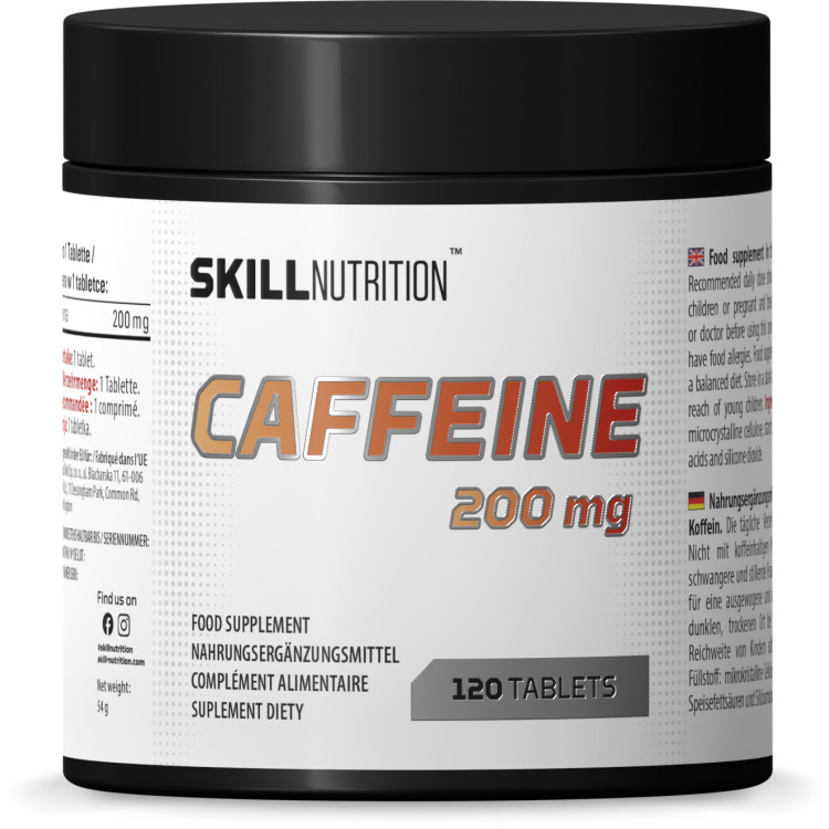 Skill Nutrition Koffein 200 mg, 120 tabletter