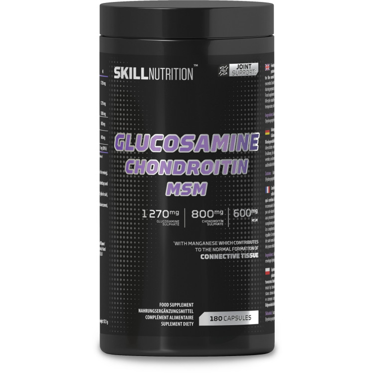 Skill Nutrition Glukosamin Kondroitin MSM, 180 kapslar