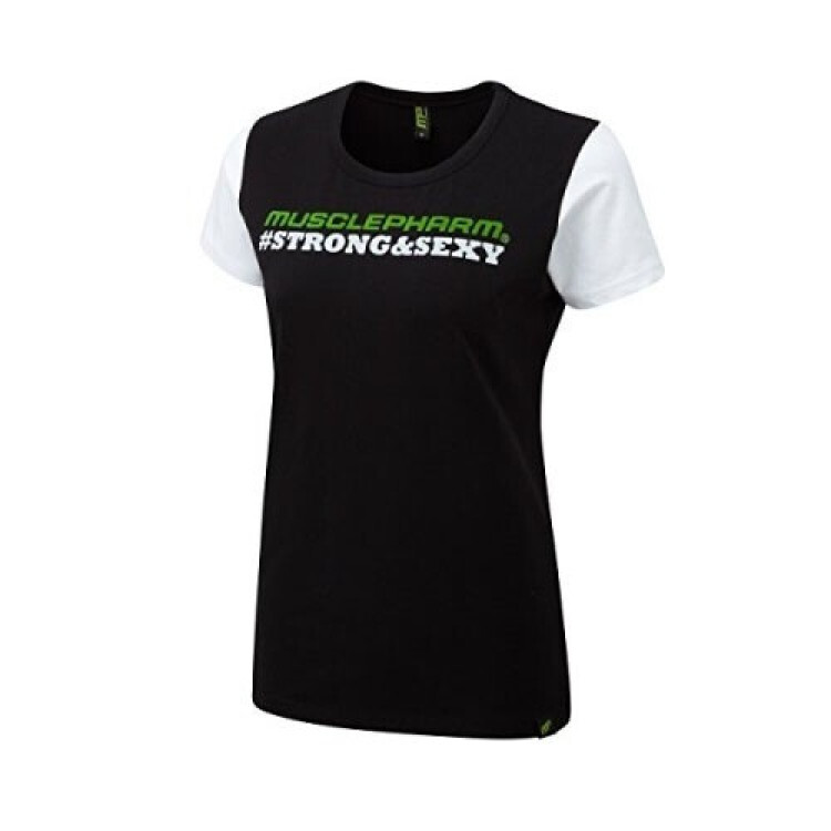 Musclepharm Sportswear Dam Strong & Sexy T-shirt Black - Green (MPLTS486)