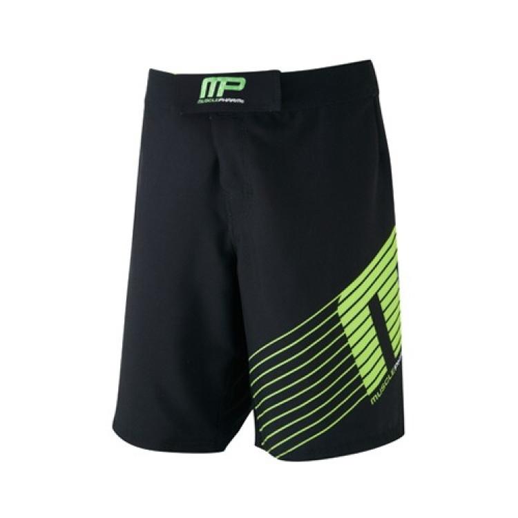 Musclepharm Sportswear Vävd Short Sportline Svart Limegrön (MPSHO420)