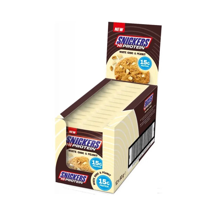 Mars Protein Snickers White High Protein Cookie, 12 x 60 g