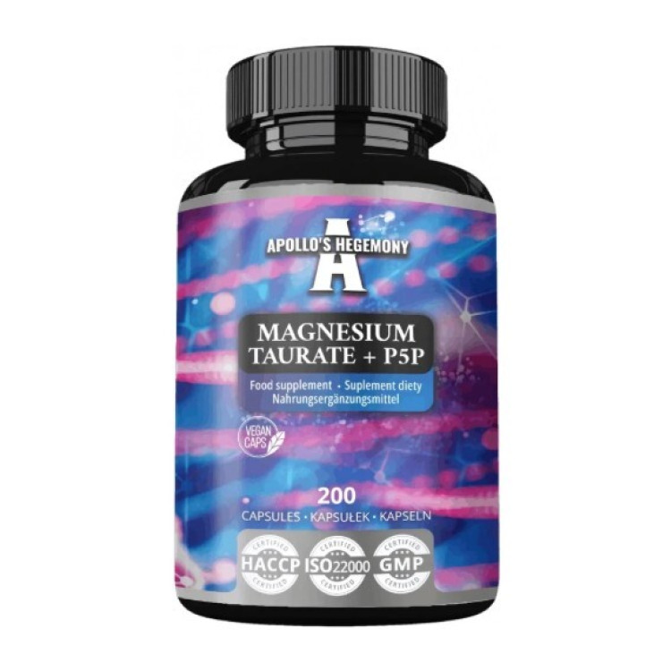 Apollo's Hegemony Magnesium Taurat + P5P, 200 kapslar