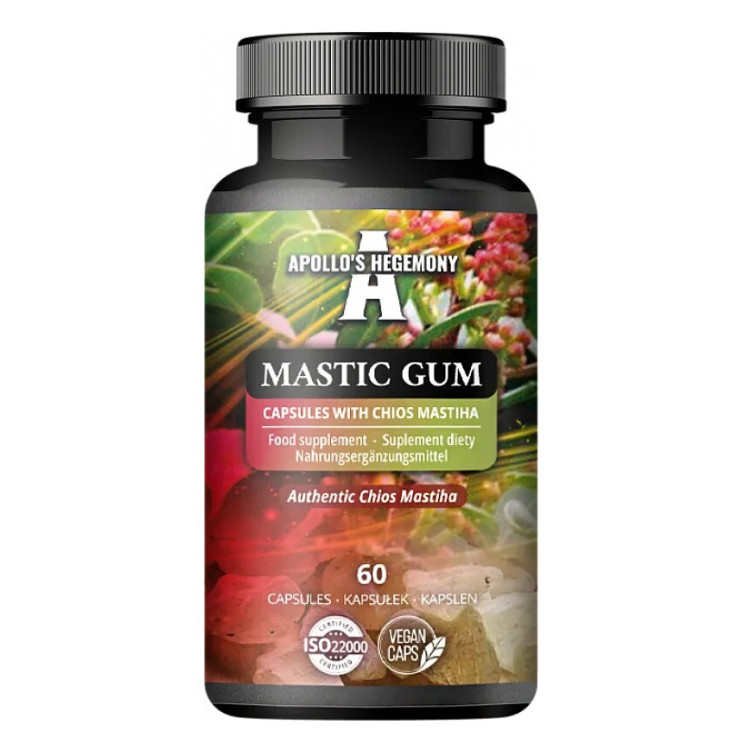 Apollo's Hegemony Mastic Gum med Chios Mastiha, 60 kapslar