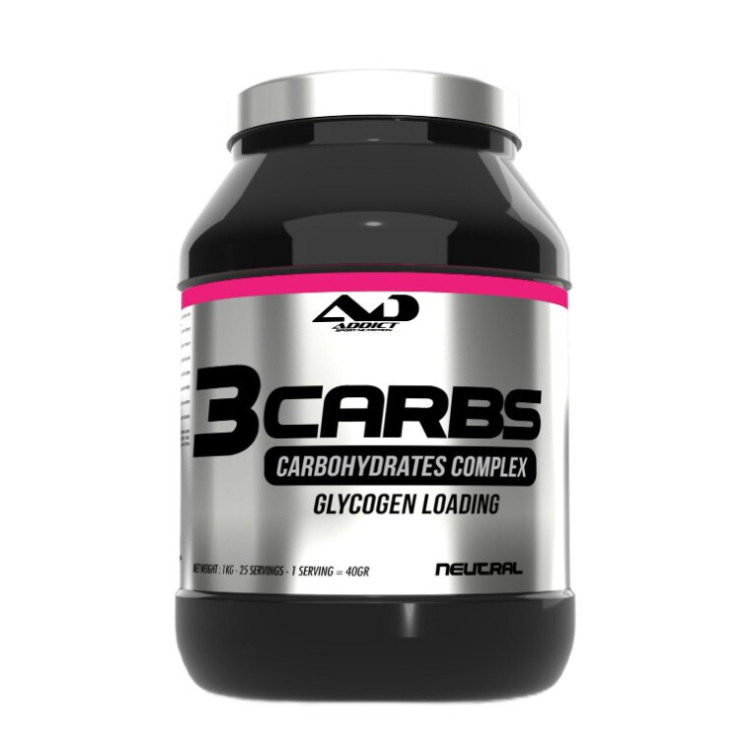 Addict Sport Nutrition 3Carbs Glykogeninlagring, Neutral, 1000 gram