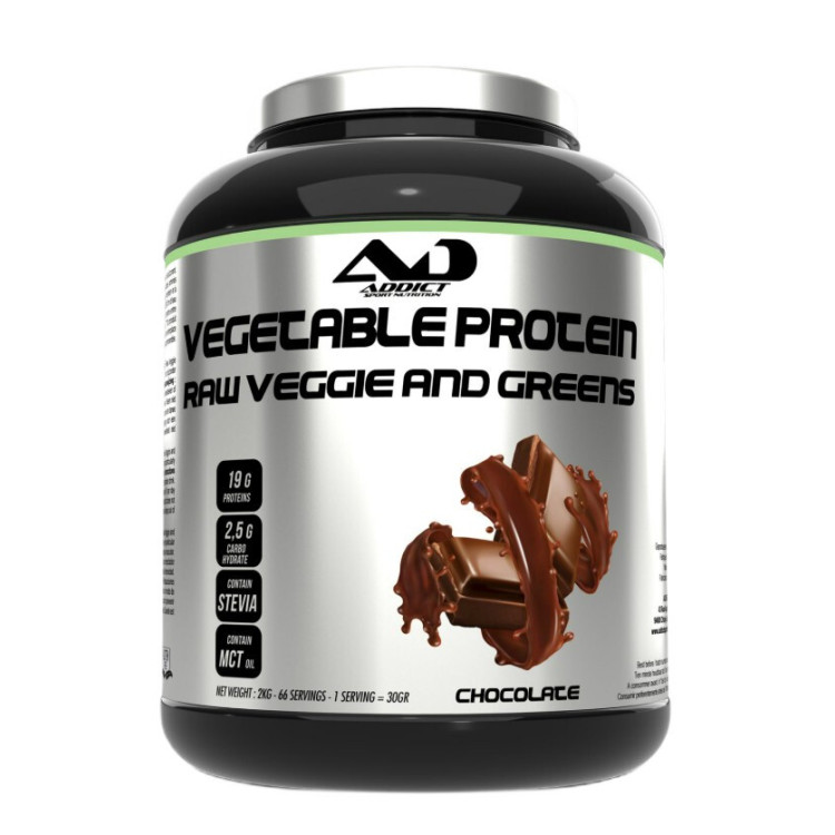 Addict Sport Nutrition Vegetabiliskt Protein Raw Veggie and Greens, 2000 gram