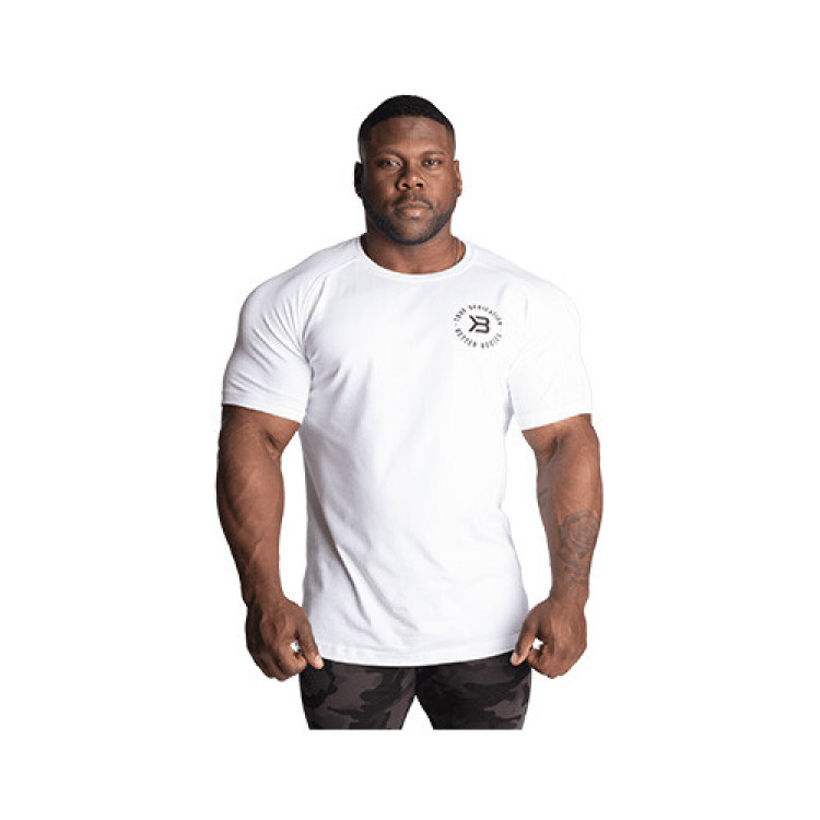 Better Bodies Gym Avsmalnande T-shirt, Vit