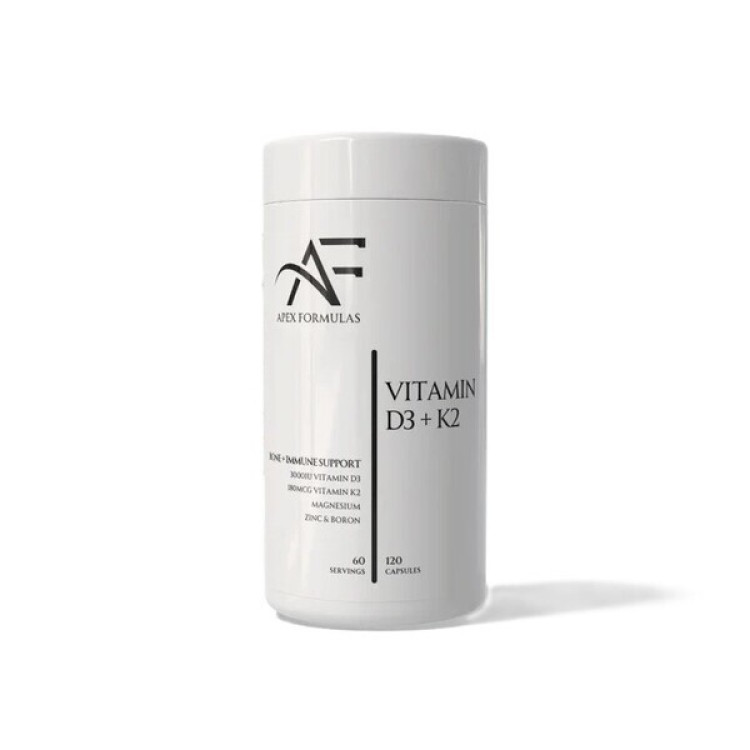 Apex Formulas Vitamin D3+K2, 120 kapslar