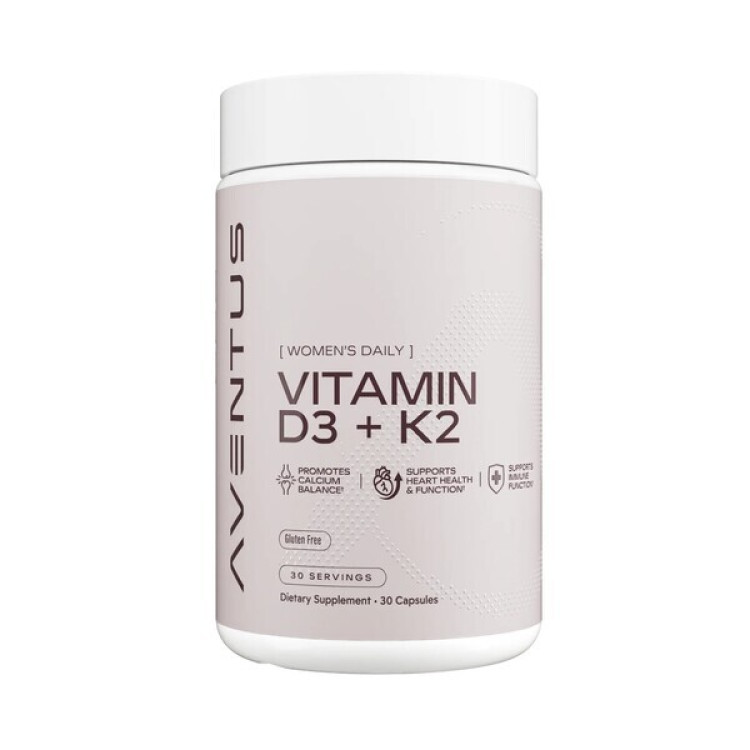 Aventus Supplements Vitamin D3 + K2, 30 kapslar
