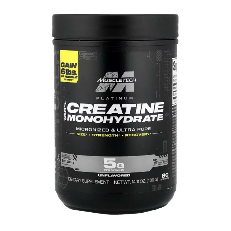 Muscletech Platinum 100% Kreatin Monohydrat, 400 gram