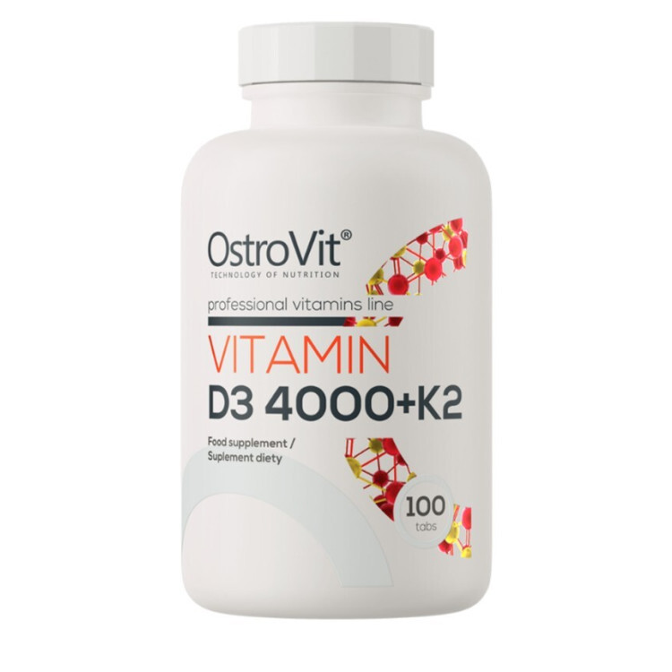 OstroVit Vitamin D3 4000 + K2, 100 tabletter