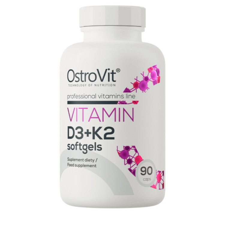 OstroVit Vitamin D3 + K2, 90 kapslar