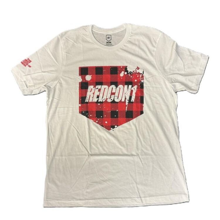 Redcon1 Red Plaid Shield T-shirt, XX-Large
