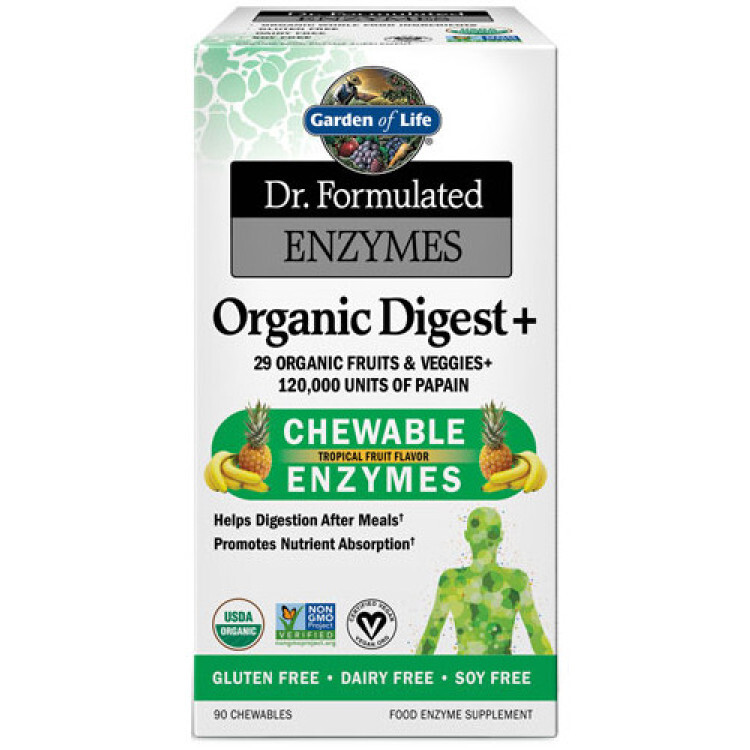 Garden of Life Dr. Formulated Digest+, 90 tuggtabletter
