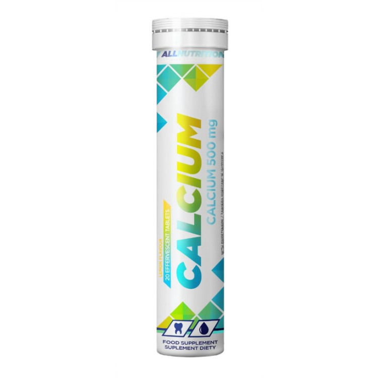 Allnutrition Kalcium, 500 mg (Lemon), 20 brustabletter
