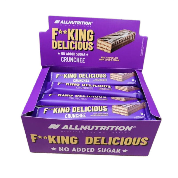 Allnutrition Fitking Delicious Crunchee, Milk Chocolate, 20 x 18 g