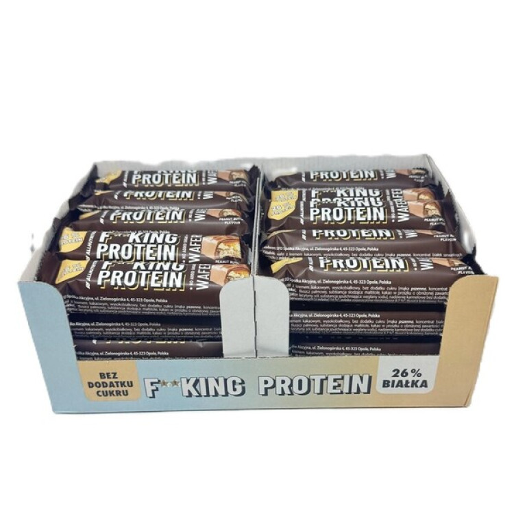 Allnutrition Fitking Protein Wafer, Peanut Butter, 40 x 39 g