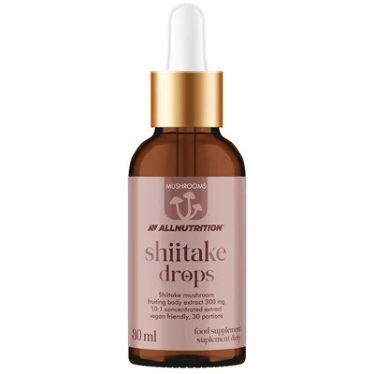 Allnutrition Svamp Shiitake droppar, 300 mg, 30 ml