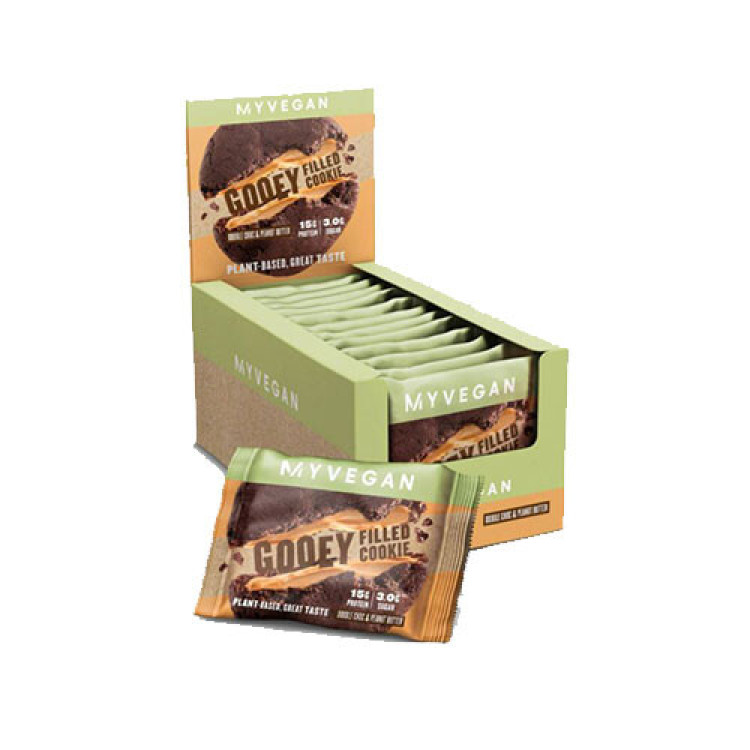 Vegansk Protein Cookie med fyllning, 12 x 75 g