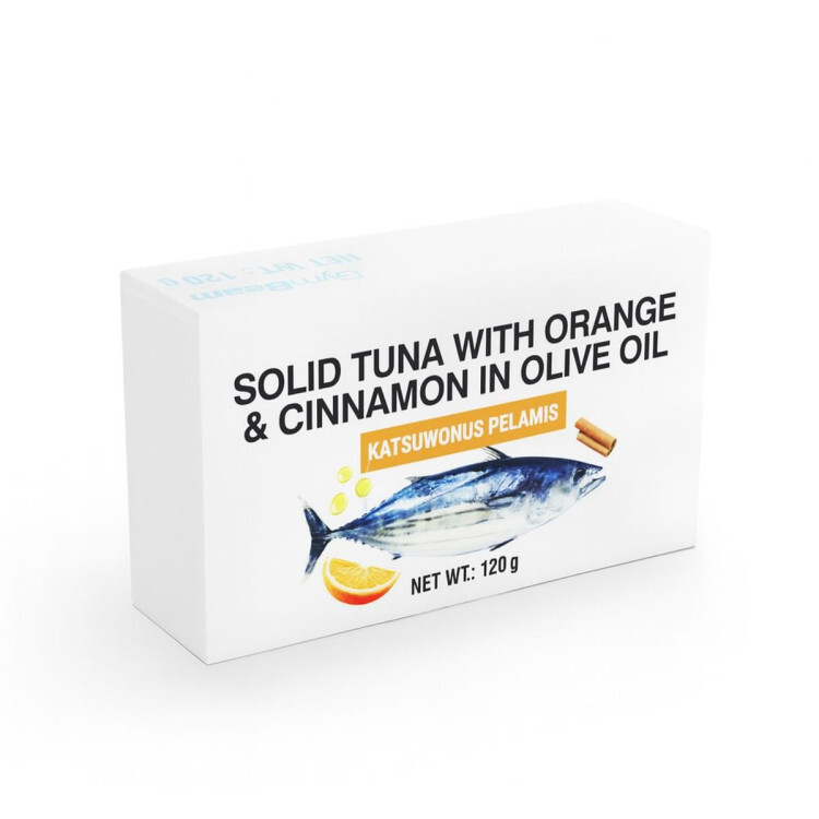 Tonfisk i olivolja med apelsin och kanel (120 g)