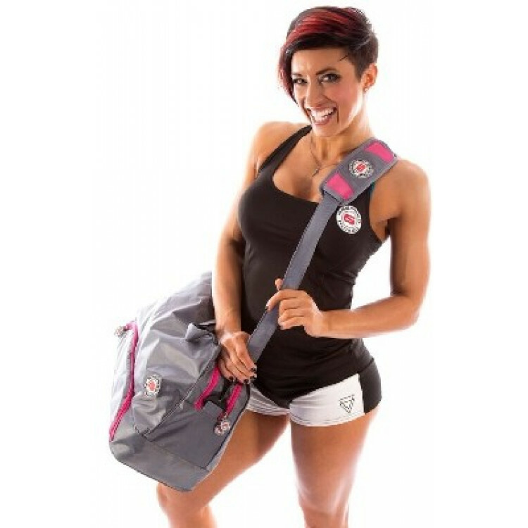 Matlådefodral i grått och rosa