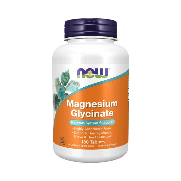 NOW Foods Magnesium Glycinate (180 tabletter)