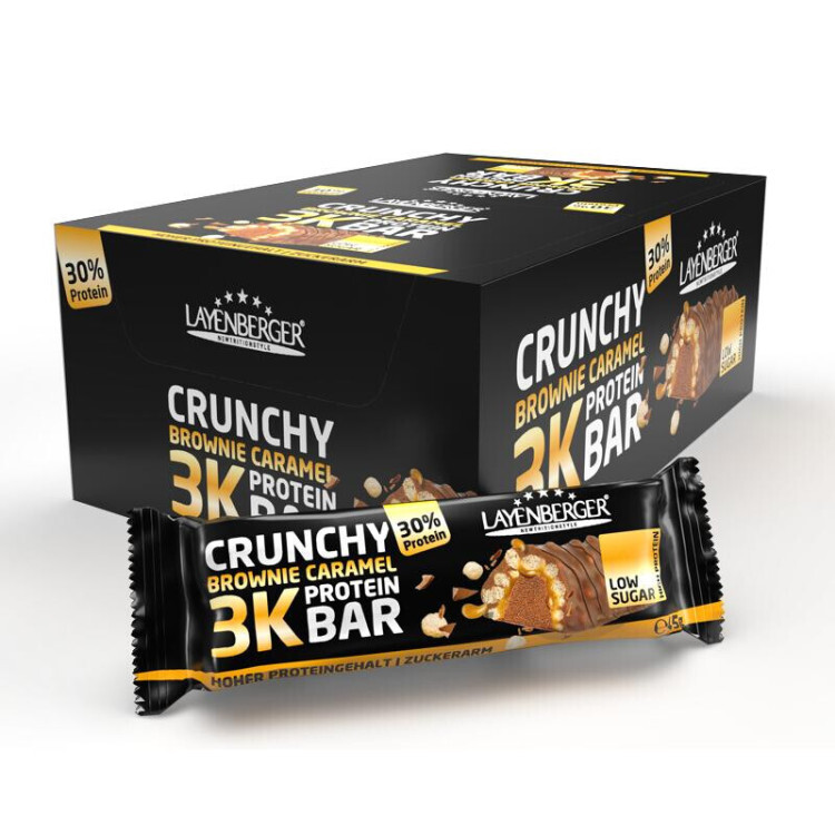 3K Proteinbar (15 x 45 g) - Crunchy Brownie Karamel 
