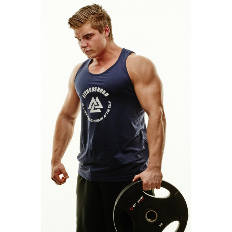 Herretanktop i svart med logotyp