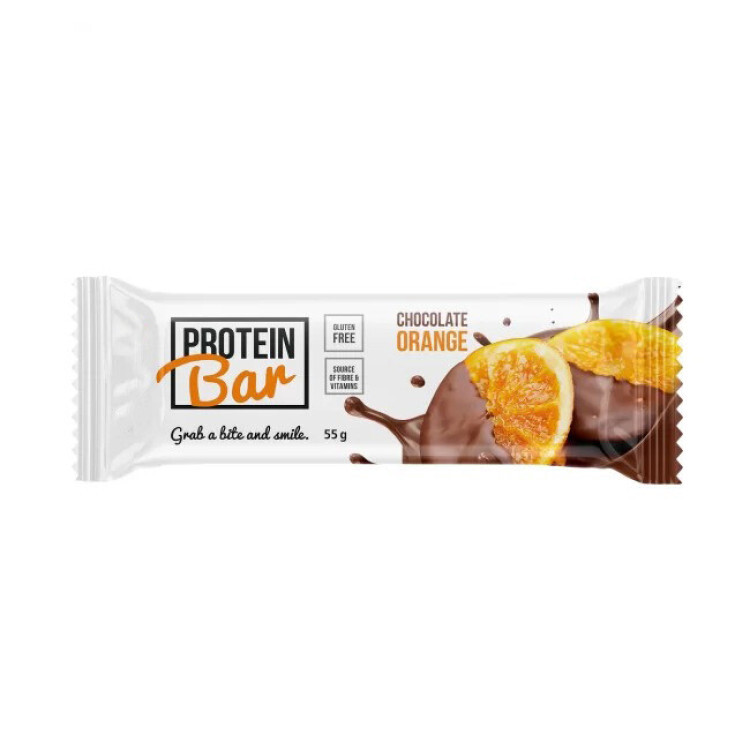 Proteinbar, bedst før: 24/01/2026  (24 x 55 g) - Orange