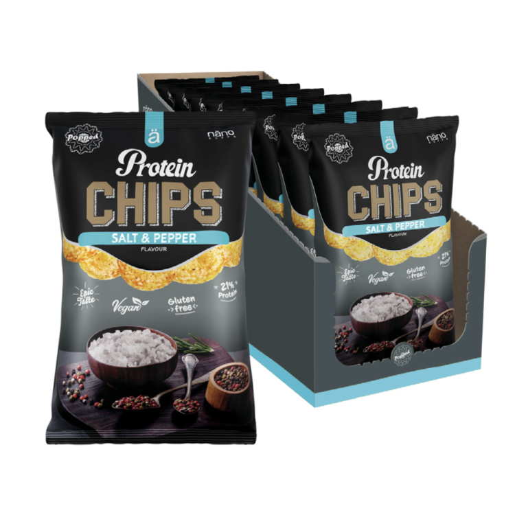 Protein chips med salt & peber (8 x 40 g)
