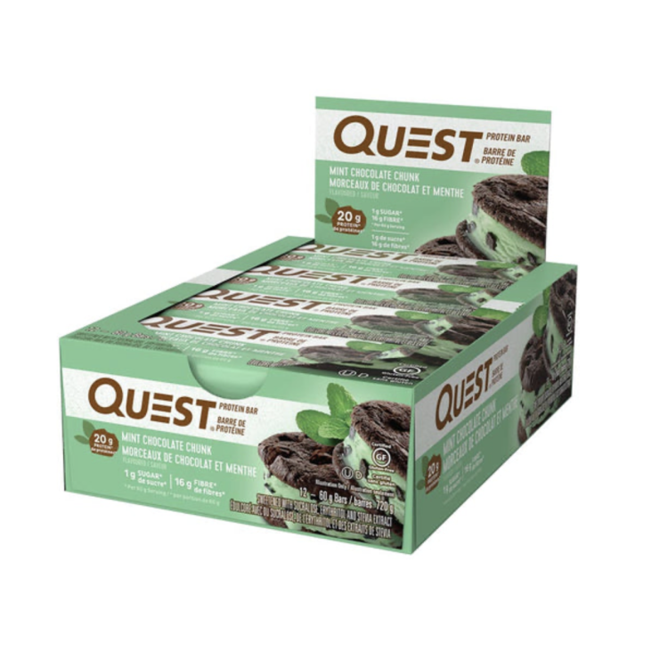 QUEST NUTRITION QUEST BARS, 12 stk - Chocolate Mint