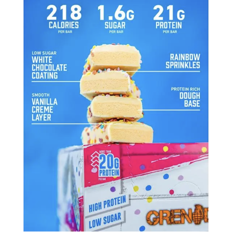 Grenade bar med 37% protein (1 x 60 g), OBS Bedst før