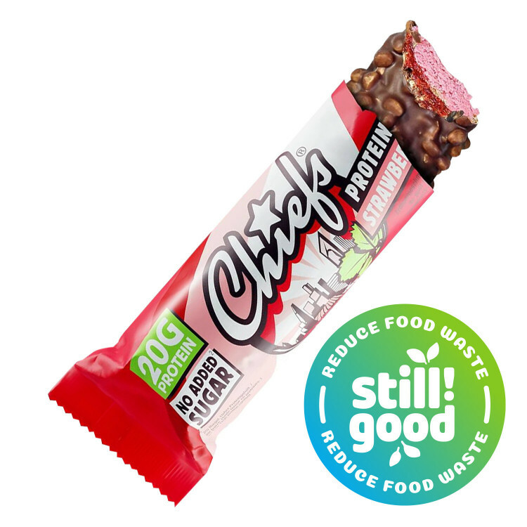 Strawberry smag høj proteinbar (55 g)