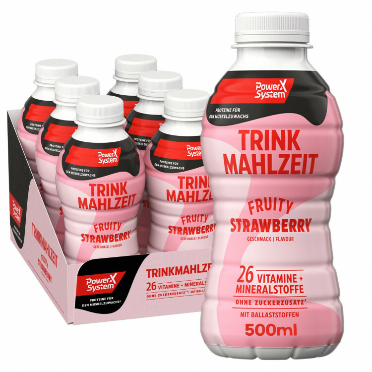 Proteinshake (6 x 500 ml) - Strawberry - Bedst før 17.11.2025