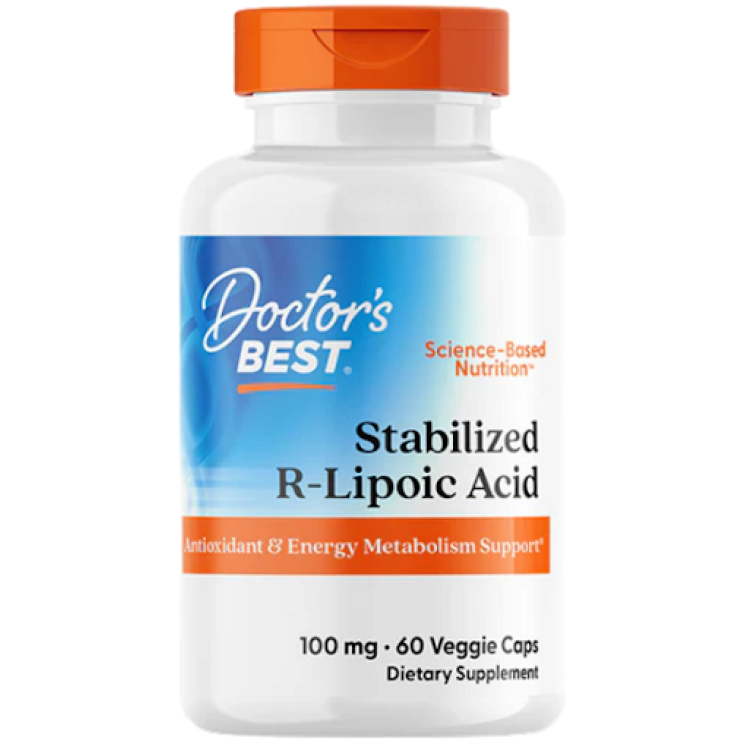 Doctor’s Best Stabiliseret R-alfaliponsyre (60 veganske kapsler)