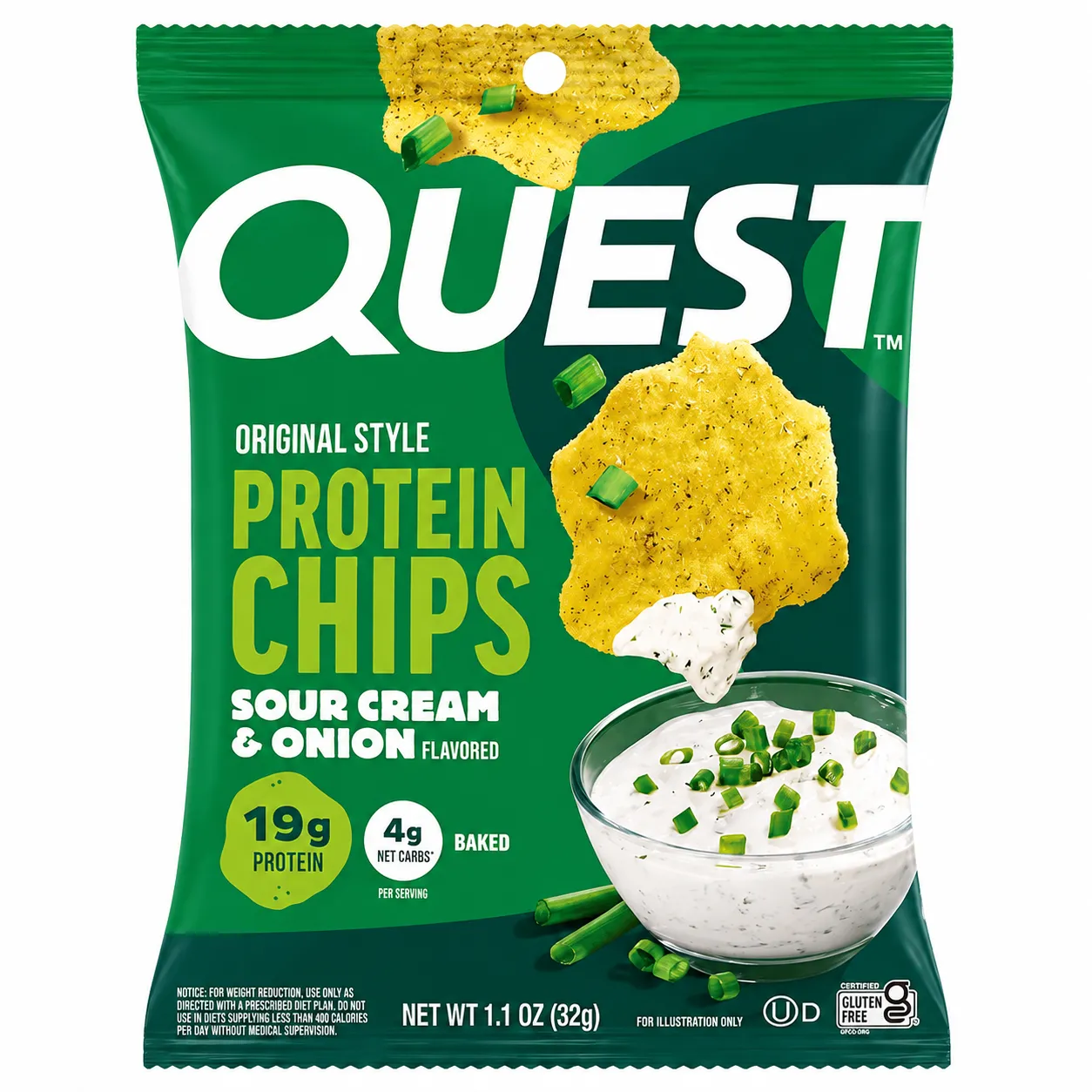 QUEST NUTRITION PROTEIN CHIPS (1 x 32 g)