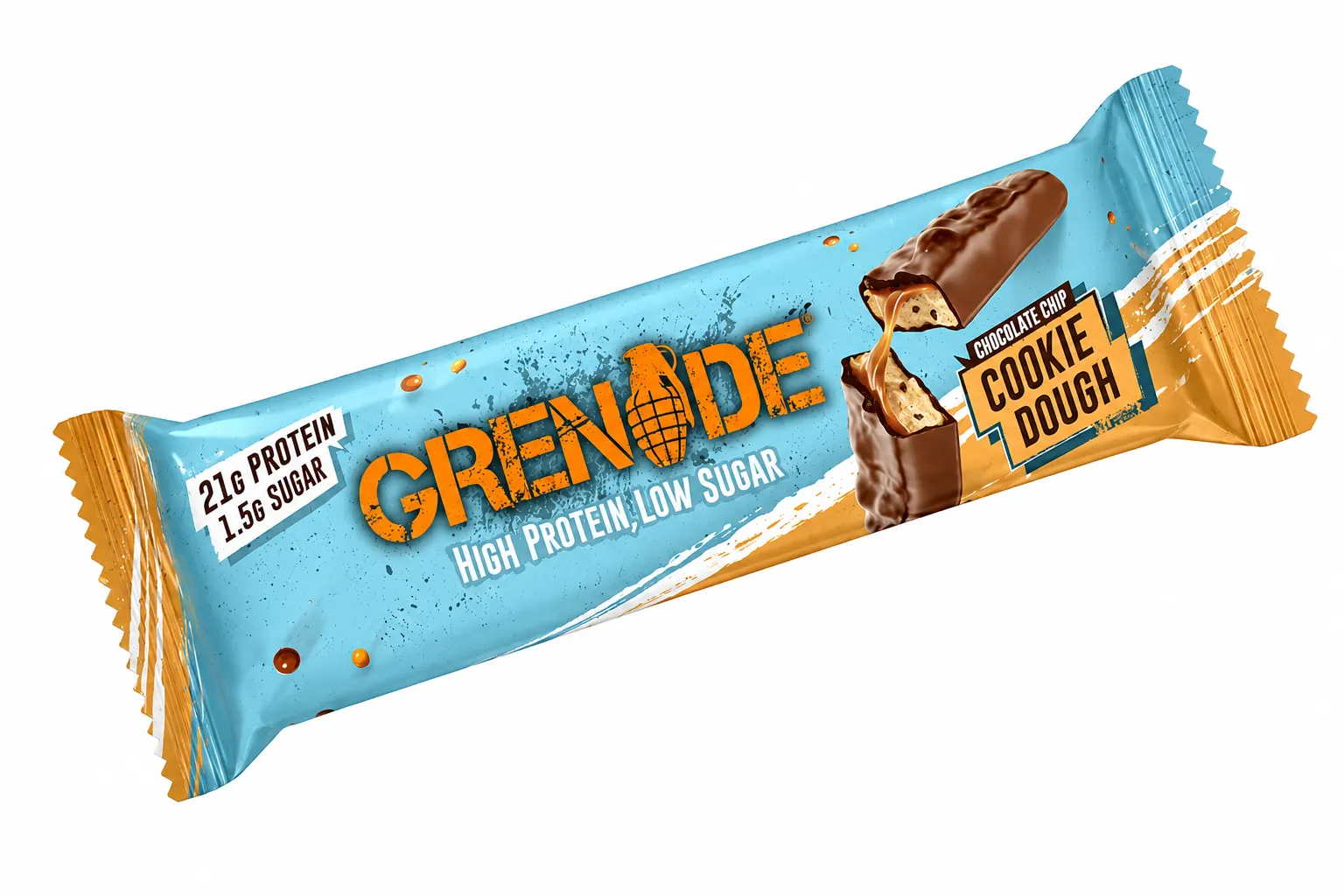 Grenade bar med 37% protein (1 x 60 g) - Chocolate Chip Cookie Doug, Bedst før 31.08.2026