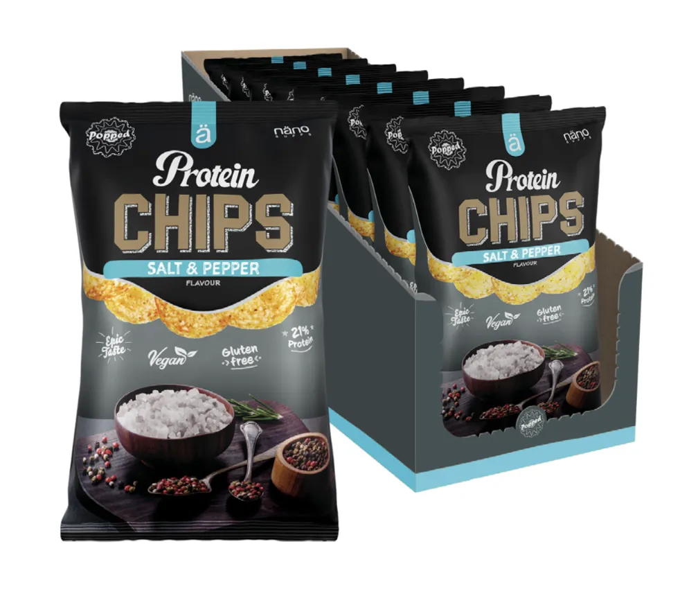 Protein chips med salt & peber (8 x 40 g)